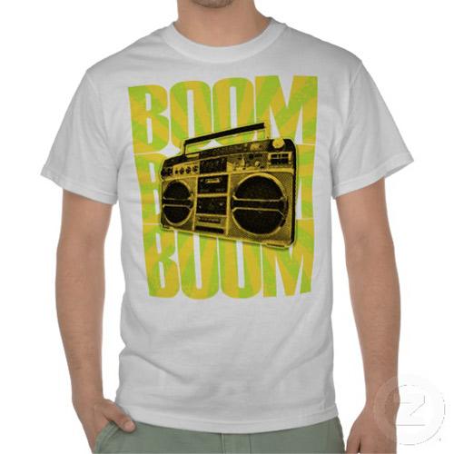 Orange Boom Boom Boombox Tshirts