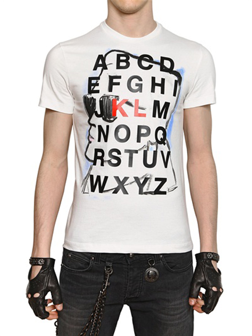 Alphabet Print Karl Print Jersey T-shirt