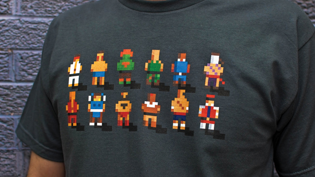 Pixel Gaming Characters Invade T shirt Designs Wertee