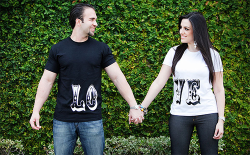 His and Her L.O.V.E. T-shirts