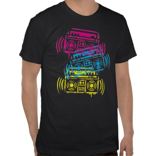 Stenciled Boom boxes Shirt