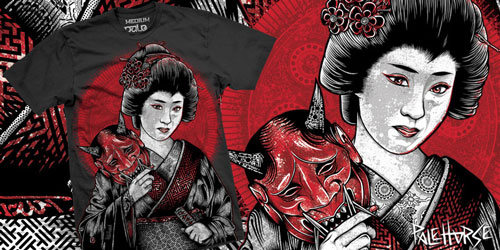 Oni Geisha T-shirt Design