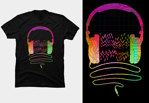 Be A Proud Music Lover In Headphone Printed Tees | Wertee