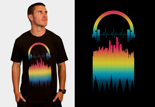 Be A Proud Music Lover In Headphone Printed Tees | Wertee